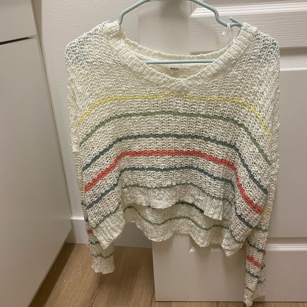 Cropped knit sweater